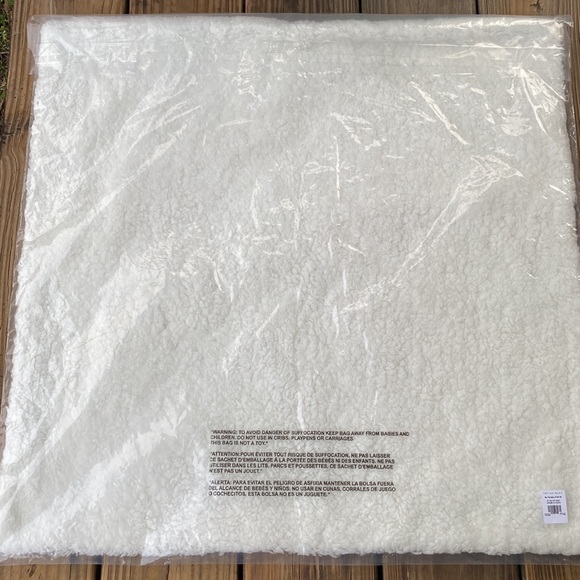 Pottery Barn Red and Black Bryce Sherpa Back Check Pillow Cover - Picture 13 of 16